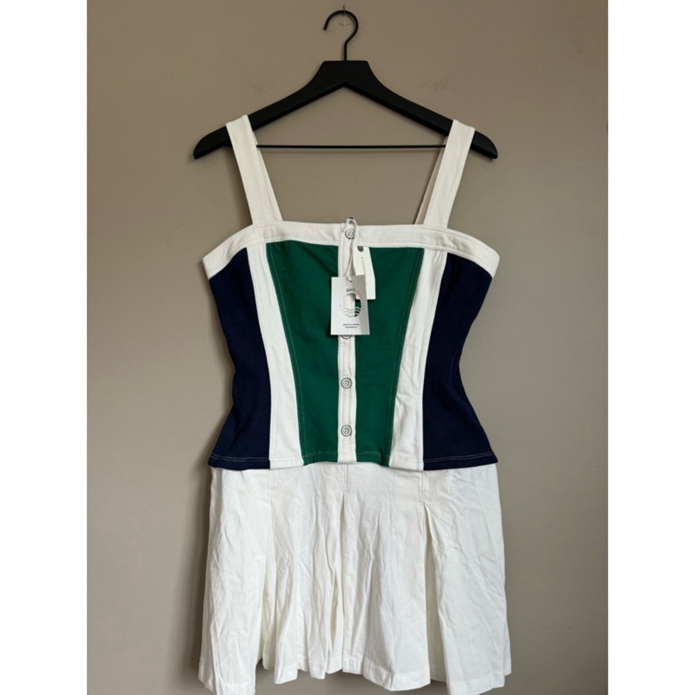 NEW DAILY PRACTICE BY ANTHROPOLOGIE Sleeveless Pleated Mini Dress - Picture 2 of 2
